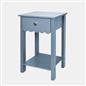 OHS Scallop Bedside Wood Nightstand 1 Drawer Storage Unit End Table Home Decor
