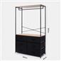 Cabinet Rail Wardrobe Open Home 6 Drawer Coat Hanger Storage Clothes Organiser