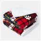 Check Fleece Pet Blanket Throw Over Bed Supersoft Plush Sherpa Warm Chair Sofa