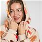 OHS Autumn Hoodie Blanket Pumpkin Prints Fleece Wearable Throw Sherpa
