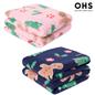 OHS Xmas Throw Blanket Gingerbread Man Soft Warm Travel Foldable Blanket