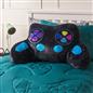 OHS Gaming Controller Cuddle Cushion Kids Flannel Reading Pillow with Arms