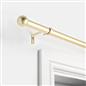 OHS 120-200cm Curtain Pole Extendable Metal 28mm Ball Trumpet Twist Finnials