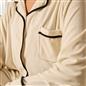 OHS Piped Edge Pyjama Set Button Through Fleece Womens Loungewear Nightwear Pjs