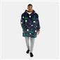 OHS Print Hooded Blanket Adult Xmas Winter Sherpa Lined Throw Oversized Hoodie