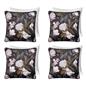 Floral Cushion Covers 2/4 Pack Sofa Couch Chair Filled Plump Seat Pads Decor Set