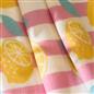 OHS Lemon Stripes Throw Soft Blanket Polar Fleece Lightweight Bedspread