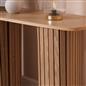 OHS Madison Console Table Ribbed Engineered Wood Entryway Display Unit Decor