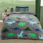 Dino Fleece Duvet Cover Set Bedding Quilt Warm Thermal Soft Kids Single Double