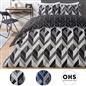Geo Duvet Cover Bedding Set Pillowcase Reversible Quilt Soft Chevron Double King