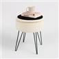 Foot Stool Storage Seat Chair Dressing Table Vanity Pouffe Ottoman Boucle Fleece