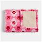 OHS Printed Pet Blanket Reversible Sherpa Fleece Dog Cats Thermal Calming Throw