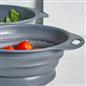 OHS Silicone Colander Set of 2 Collapsible Strainer Folding Draining Basket