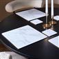 OHS Marble Effect Placemat Coaster 4 Set Luxury Table Mats Home Decor