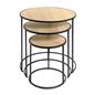 OHS Manhattan Nesting Table Stacking Coffee Side Wooden Effect Tables Set of 2/3