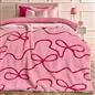 OHS Bows Throw Tufted Teddy Fleece Blanket Winter Soft Warm Bedspread