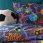 OHS Football Coverless 10.5 Tog Duvet Set with Pillowcase Kids Comic Single Bed