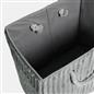 OHS Ribbed Laundry Basket with Lid Foldable Hamper Bag Washing Bin Storage