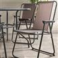 OHS 8 Piece Patio Set Foldable Table Chairs Parasol Outdoor Garden Furniture