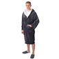 OHS Mens Dressing Gown Long Hooded Soft Flannel Fleece Sherpa Bathrobe Lounge