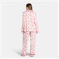 OHS Bows Pyjama Set Womens Jersey Button Through Soft Nightwear Loungewear