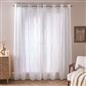OHS Tufted Arches Voile Net Curtains Pair of 2 Window Panels Slot Top Set