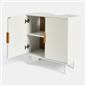 OHS Under Sink Bathroom Cabinet Ribbed Engineered Wood Storage Organiser