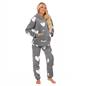 Ladies Fleece Pyjama Set Soft Sherpa Womens PJ Heart Lounge Pants Warm Nightwear