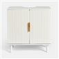 OHS Under Sink Bathroom Cabinet Ribbed Engineered Wood Storage Organiser