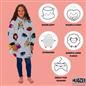 Marvel Comics Hoodie Blanket Sherpa Fleece Soft Oversized Jumper Throw, Grey