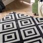 OHS Contrast Geo Rug Tufted Non Slip Soft Modern Carpet Living Room Bedroom