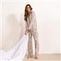 OHS Animal Print Pyjama Set Jersey Button Through Nightwear Loungewear
