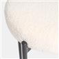 OHS Boucle Round Stool Upholstered Makeup Vanity Padded Seat Sturdy Table Chair