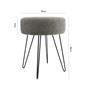 Stool Boucle Fleece Chair Dressing Table Vanity Seat Pouffe Home Spa Foot Rest