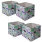 OHS Multi Pack Dinosaur Print Storage Boxes Folding Set Square Easy Space Cube
