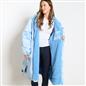 OHS Bows Print Drying Changing Robe Sherpa Lined Water Resistant Oversized Coat