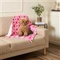 OHS Printed Pet Blanket Reversible Sherpa Fleece Dog Cats Thermal Calming Throw