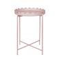 OHS Scallop Edge Side Table Coffee Tables with Metal Frame