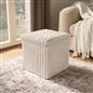 OHS Storage Box Lid Ottoman Folding Ribbed Fleece Footstool Tub Seat