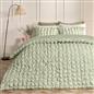 OHS Filled Quilted Seersucker Duvet Cover Bedding Set
