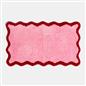 OHS Scallop Bath Mat Novelty Contrast Edge Soft Non Slip Bathroom Shower Rug