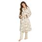 OHS Teddy Marl Dressing Gown Prints Ladies Warm Womens Loungewear Bathrobe