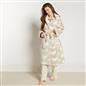 OHS Teddy Marl Dressing Gown Prints Ladies Warm Womens Loungewear Bathrobe