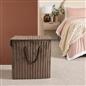 OHS Ribbed Laundry Basket with Lid Foldable Hamper Bag Washing Bin Storage