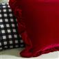 OHS Frill Cushion Covers Velvet Plush Luxury Square Pillowcases Home Decor
