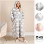 OHS Heart Hoodie Blanket Extra Long Soft Oversized Wearable Plush Warm Throw