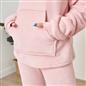 OHS Fleece Loungewear Set Coral Winter Sherpa Nightwear 2-Piece Hoodie Jogger