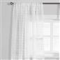 OHS Pompom Tufted Voile Net Curtains Pair 2 Window Panels Slot Top Set 55