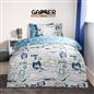 Gaming Duvet Cover Set Reversible Soft Quilt with Pillowcase Kids Bedding Single