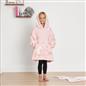 Dreamscene Unicorn Pink Rainbow Print Hoodie Blanket Fleece Oversized Kids Throw